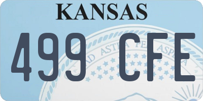 KS license plate 499CFE
