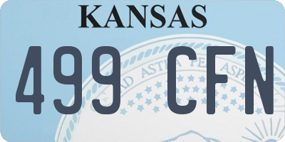 KS license plate 499CFN