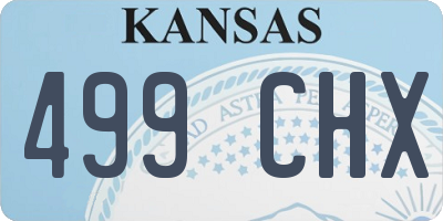 KS license plate 499CHX