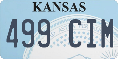 KS license plate 499CIM