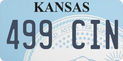 KS license plate 499CIN