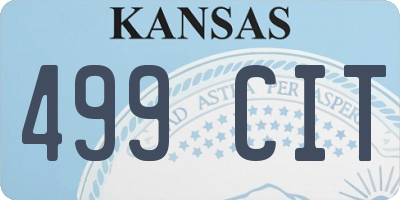 KS license plate 499CIT