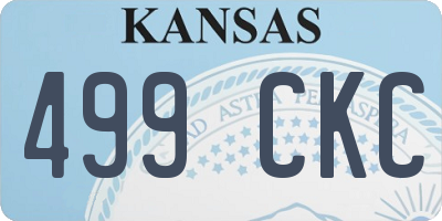 KS license plate 499CKC