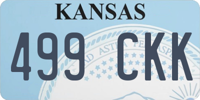 KS license plate 499CKK