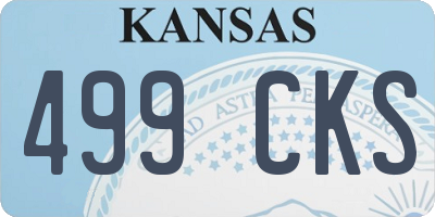 KS license plate 499CKS