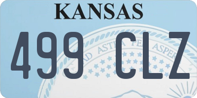 KS license plate 499CLZ