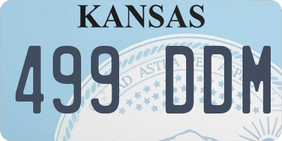 KS license plate 499DDM