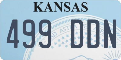 KS license plate 499DDN