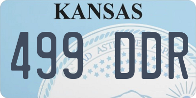 KS license plate 499DDR