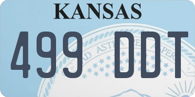 KS license plate 499DDT