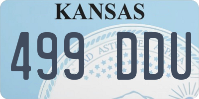 KS license plate 499DDU