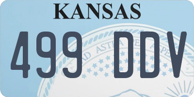 KS license plate 499DDV