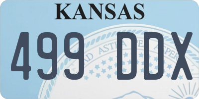 KS license plate 499DDX