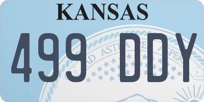KS license plate 499DDY