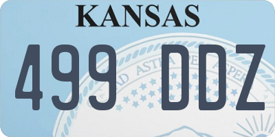 KS license plate 499DDZ