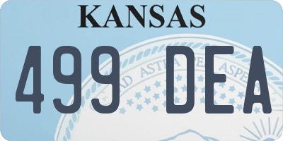 KS license plate 499DEA