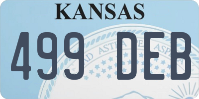 KS license plate 499DEB