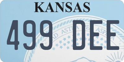 KS license plate 499DEE