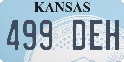 KS license plate 499DEH