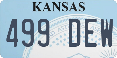 KS license plate 499DEW