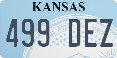 KS license plate 499DEZ