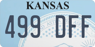 KS license plate 499DFF
