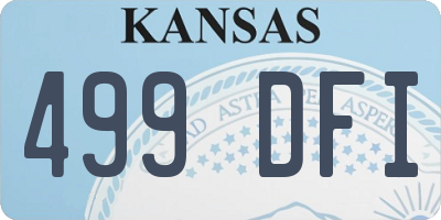 KS license plate 499DFI
