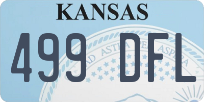 KS license plate 499DFL