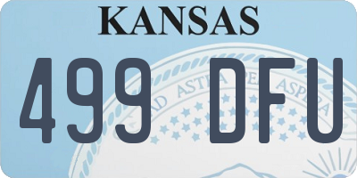 KS license plate 499DFU