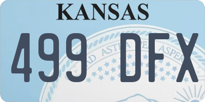 KS license plate 499DFX