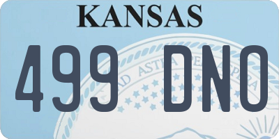 KS license plate 499DNO