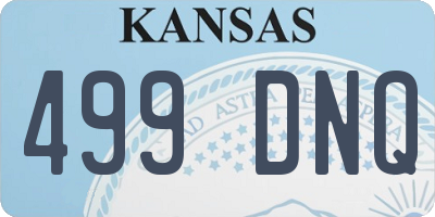 KS license plate 499DNQ