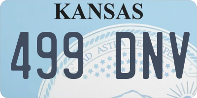 KS license plate 499DNV