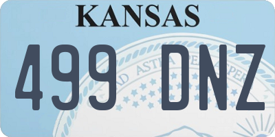 KS license plate 499DNZ