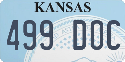 KS license plate 499DOC