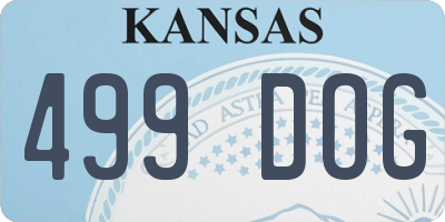 KS license plate 499DOG