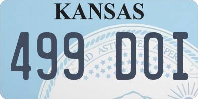 KS license plate 499DOI