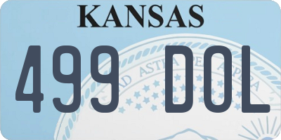 KS license plate 499DOL