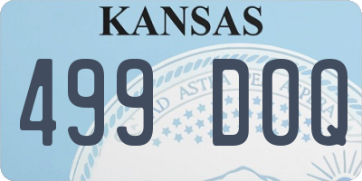 KS license plate 499DOQ