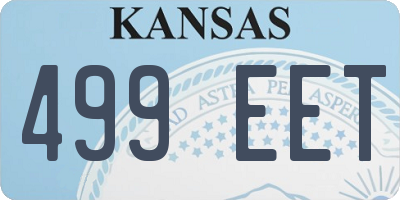 KS license plate 499EET