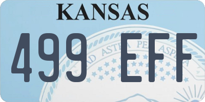 KS license plate 499EFF