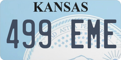 KS license plate 499EME