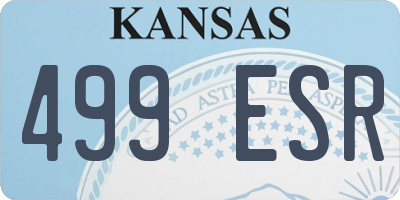KS license plate 499ESR