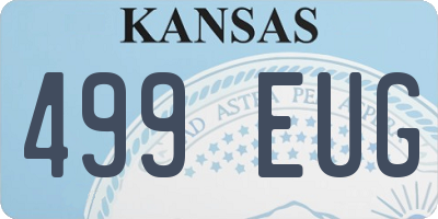 KS license plate 499EUG