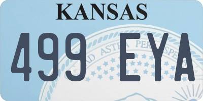 KS license plate 499EYA