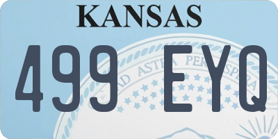 KS license plate 499EYQ