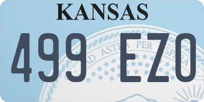 KS license plate 499EZO