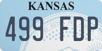 KS license plate 499FDP