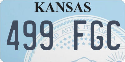 KS license plate 499FGC