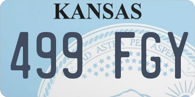KS license plate 499FGY